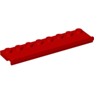 Lego destička 2x8 s drážkou zespodu, červená (3058621, 4544531)
